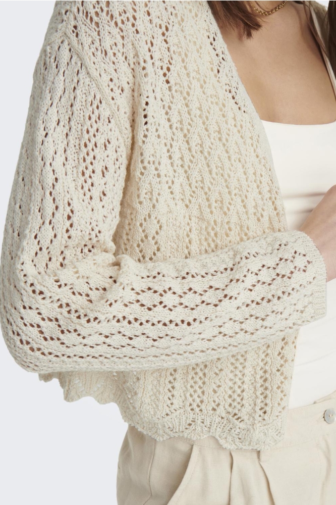ONLNOLA 7/8 LIFE OPEN CARDIGAN KNT 15290744 Cloud Dancer